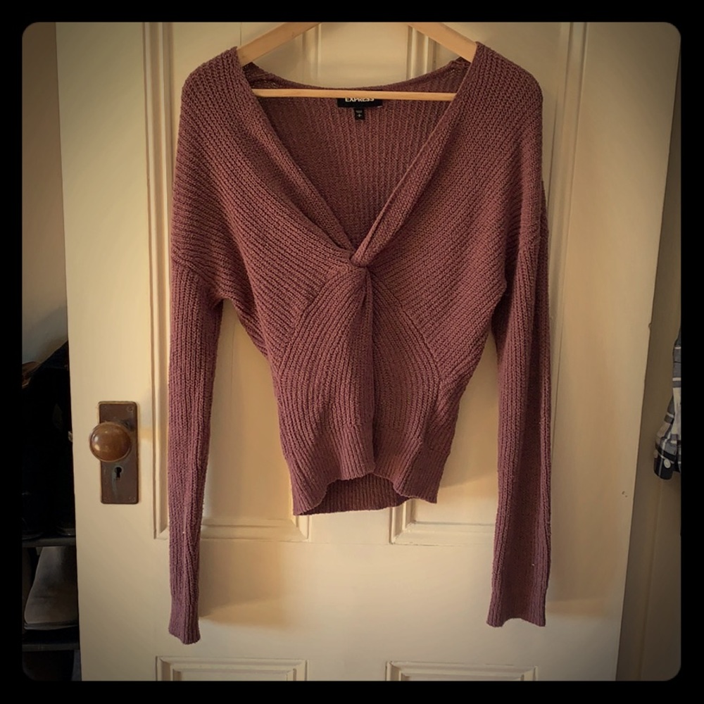 Express deep V neck sweater